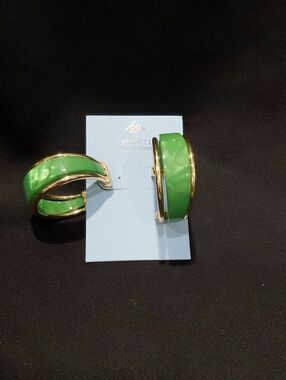 ATTERRI Green Enamel Hoops